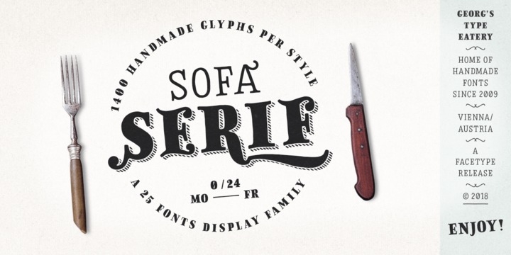 Sofa Serif Hand Font preview